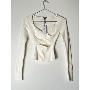 Dynamite Full‎ Manche Longue pbt Ls Twist Front Sweater Size XS NWT